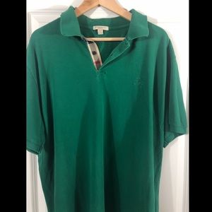 Burberry Brit Men Green Nova Check Polo Shirt